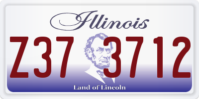 IL license plate Z373712