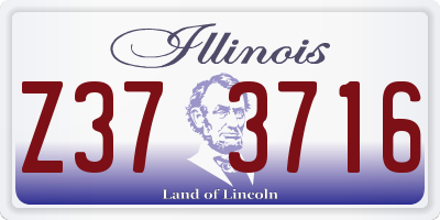 IL license plate Z373716