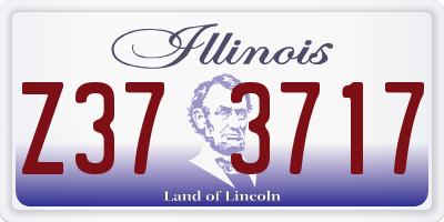 IL license plate Z373717