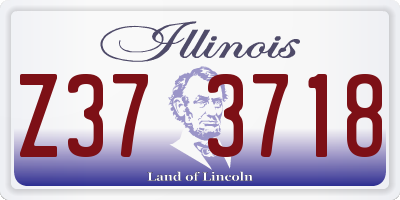 IL license plate Z373718