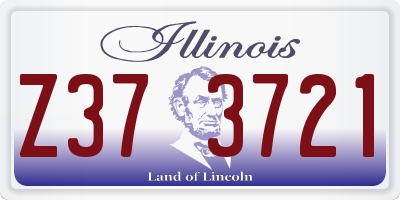 IL license plate Z373721
