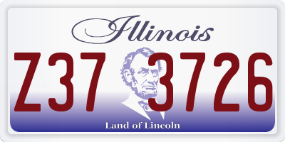 IL license plate Z373726