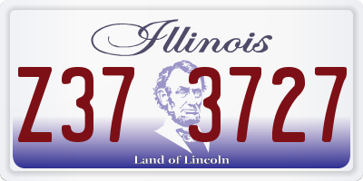 IL license plate Z373727