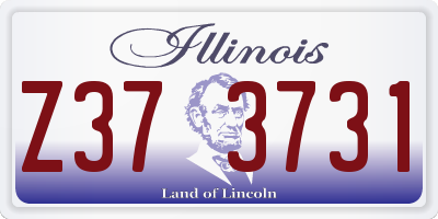IL license plate Z373731
