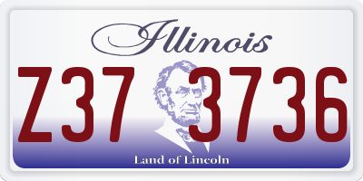 IL license plate Z373736