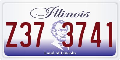 IL license plate Z373741