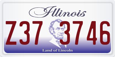 IL license plate Z373746