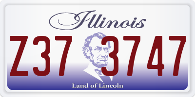 IL license plate Z373747