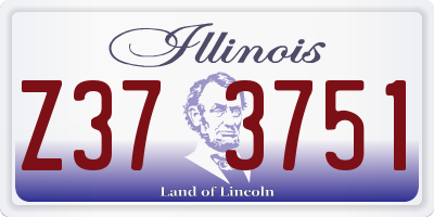 IL license plate Z373751