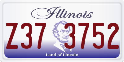 IL license plate Z373752