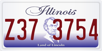 IL license plate Z373754