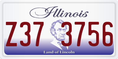 IL license plate Z373756