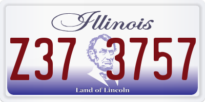 IL license plate Z373757
