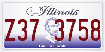 IL license plate Z373758