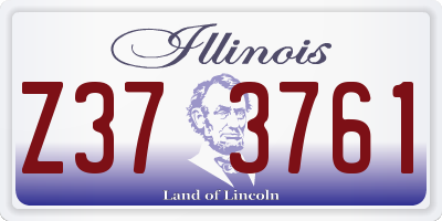 IL license plate Z373761
