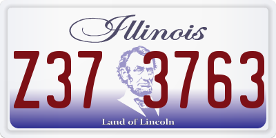 IL license plate Z373763