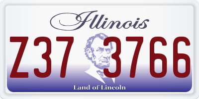 IL license plate Z373766