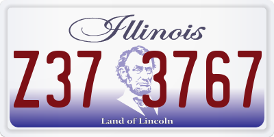 IL license plate Z373767