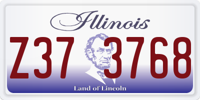 IL license plate Z373768