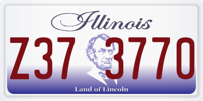 IL license plate Z373770