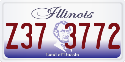 IL license plate Z373772