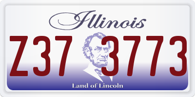 IL license plate Z373773