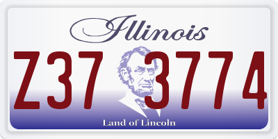IL license plate Z373774