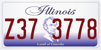 IL license plate Z373778