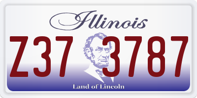 IL license plate Z373787