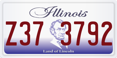 IL license plate Z373792