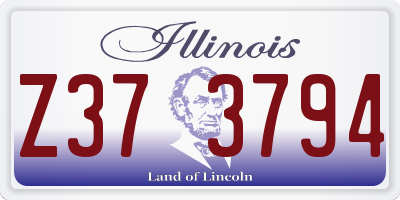 IL license plate Z373794