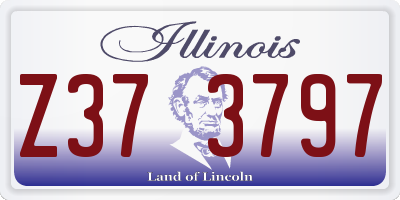 IL license plate Z373797