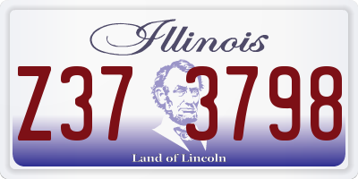 IL license plate Z373798