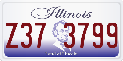 IL license plate Z373799