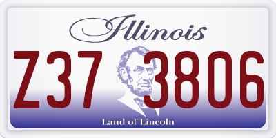 IL license plate Z373806