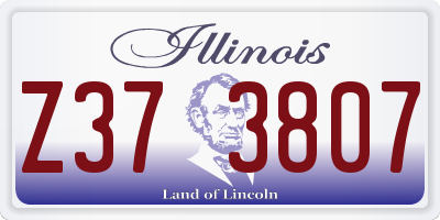 IL license plate Z373807
