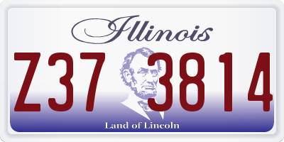IL license plate Z373814