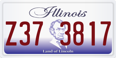 IL license plate Z373817