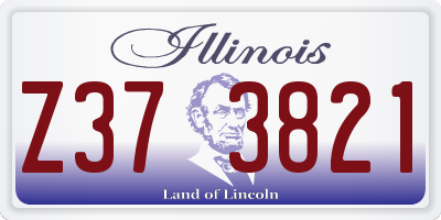 IL license plate Z373821