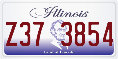 IL license plate Z373854