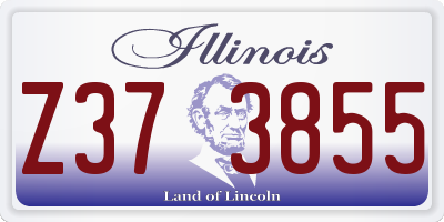 IL license plate Z373855