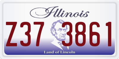 IL license plate Z373861