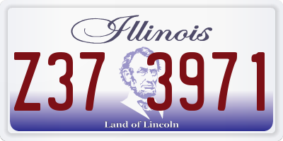 IL license plate Z373971