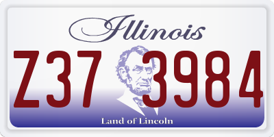 IL license plate Z373984