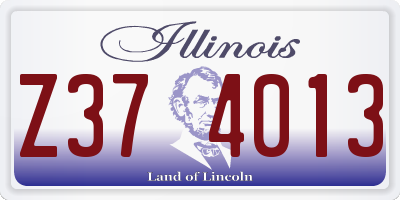 IL license plate Z374013