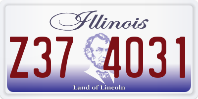 IL license plate Z374031