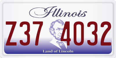 IL license plate Z374032