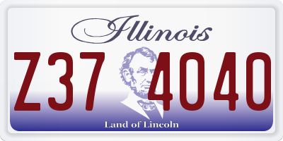 IL license plate Z374040