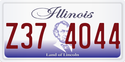 IL license plate Z374044