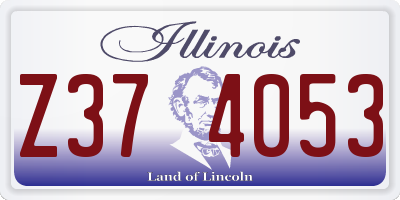 IL license plate Z374053